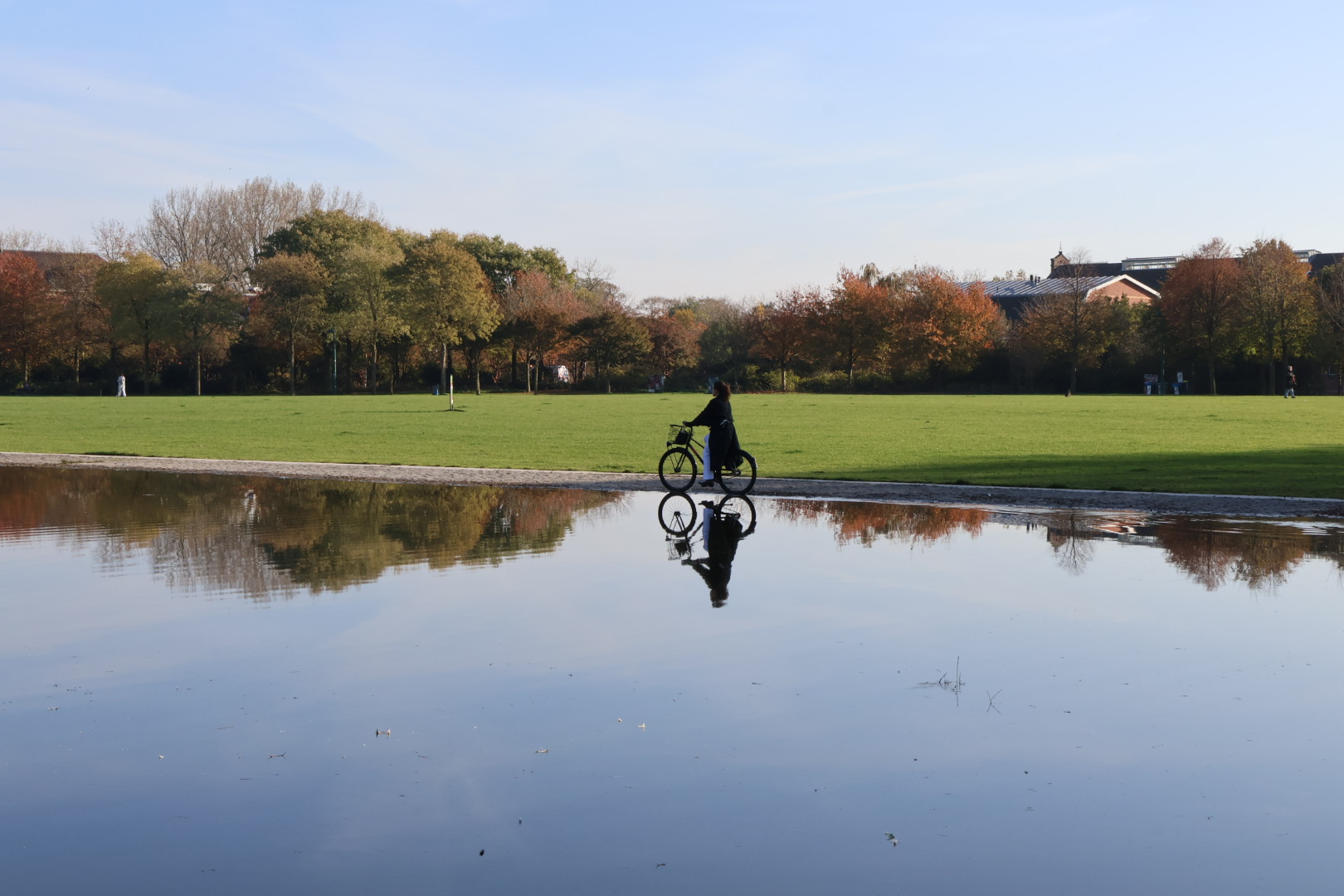 fietser in het westerpark